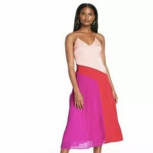 Cushnie for Target Blush, Pink and Red Pleated Dress